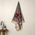 Buy Black Handloom Cotton Bagh Print Towel