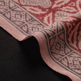 Red - pure wool handloom natural dyed bagh fabric 10