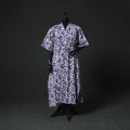 Blue - Hand Block Batik Print Cotton Kaftan (Long) 23
