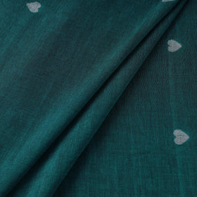 Green Handloom Cotton Burdwan Jamdani Fabric 