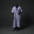 Blue - Hand Block Batik Print Cotton Kaftan (Long) 24