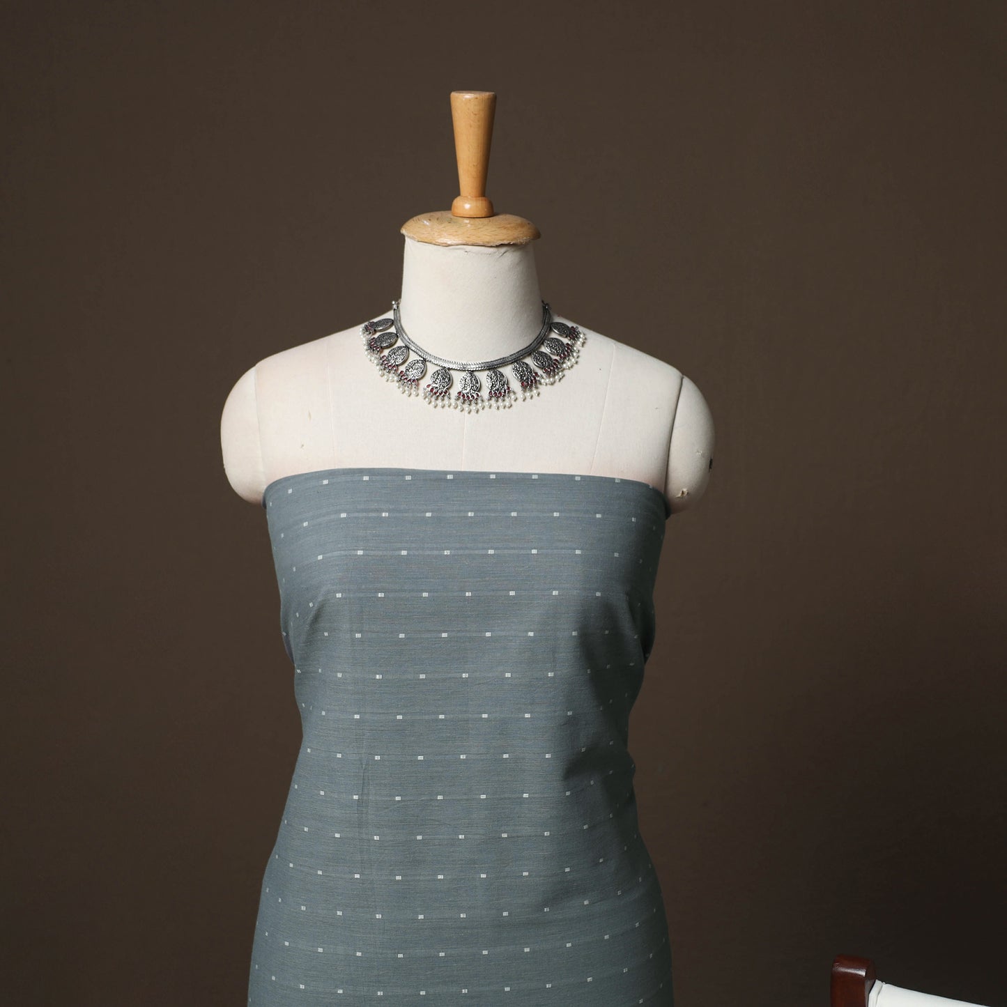 Jacquard Woven Pure Cotton 3pc Unstitched Dress Material Suit Set 25