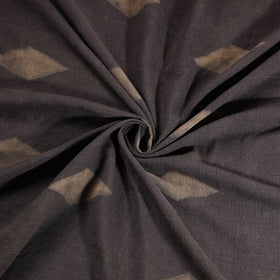 Grey - Pure Handwoven Merino Wool Fabric in Akola Block Prints 28