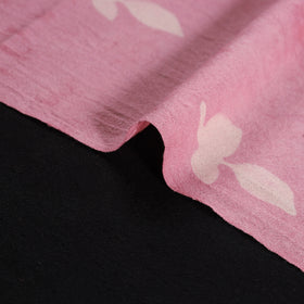 Pink - Pure Handwoven Merino Wool Fabric in Akola Block Prints 27