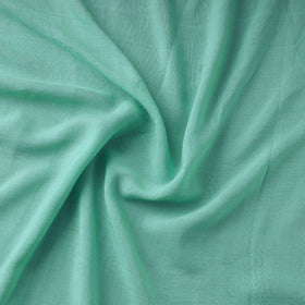 Green - bamboo silk natural dyed pure handloom plain fabric