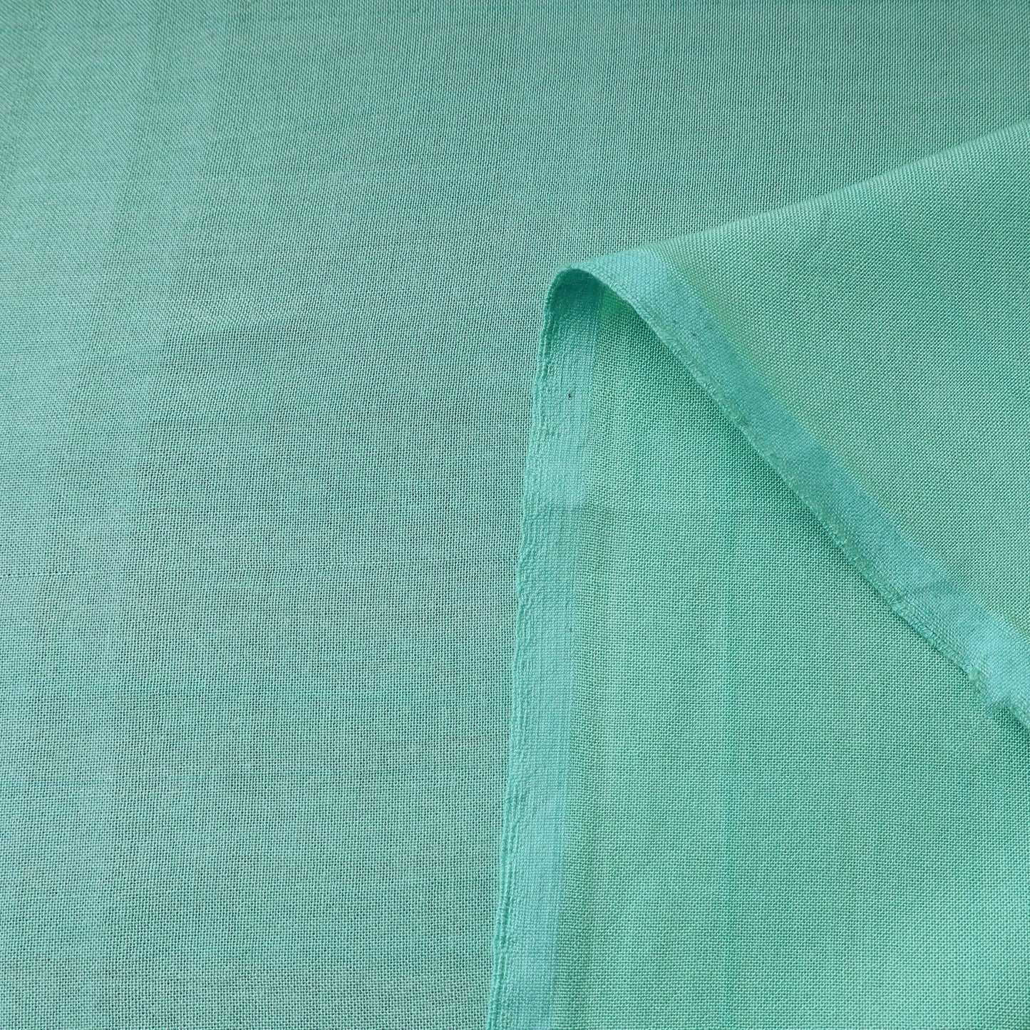Green - bamboo silk natural dyed pure handloom plain fabric