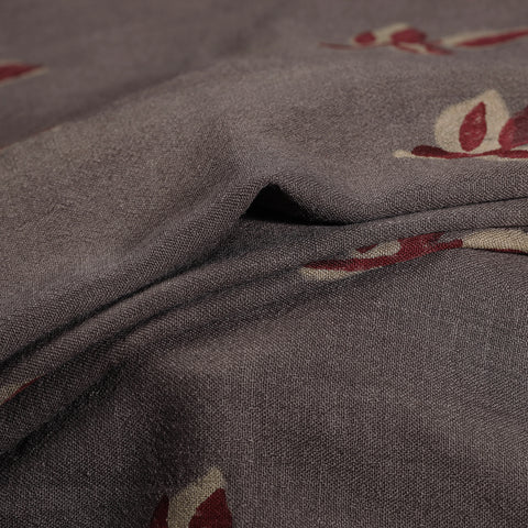 Pure Handwoven Merino Wool Fabric in Akola Block Prints 22