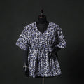 Blue - Hand Block Batik Print Cotton Kaftan (Short) 30
