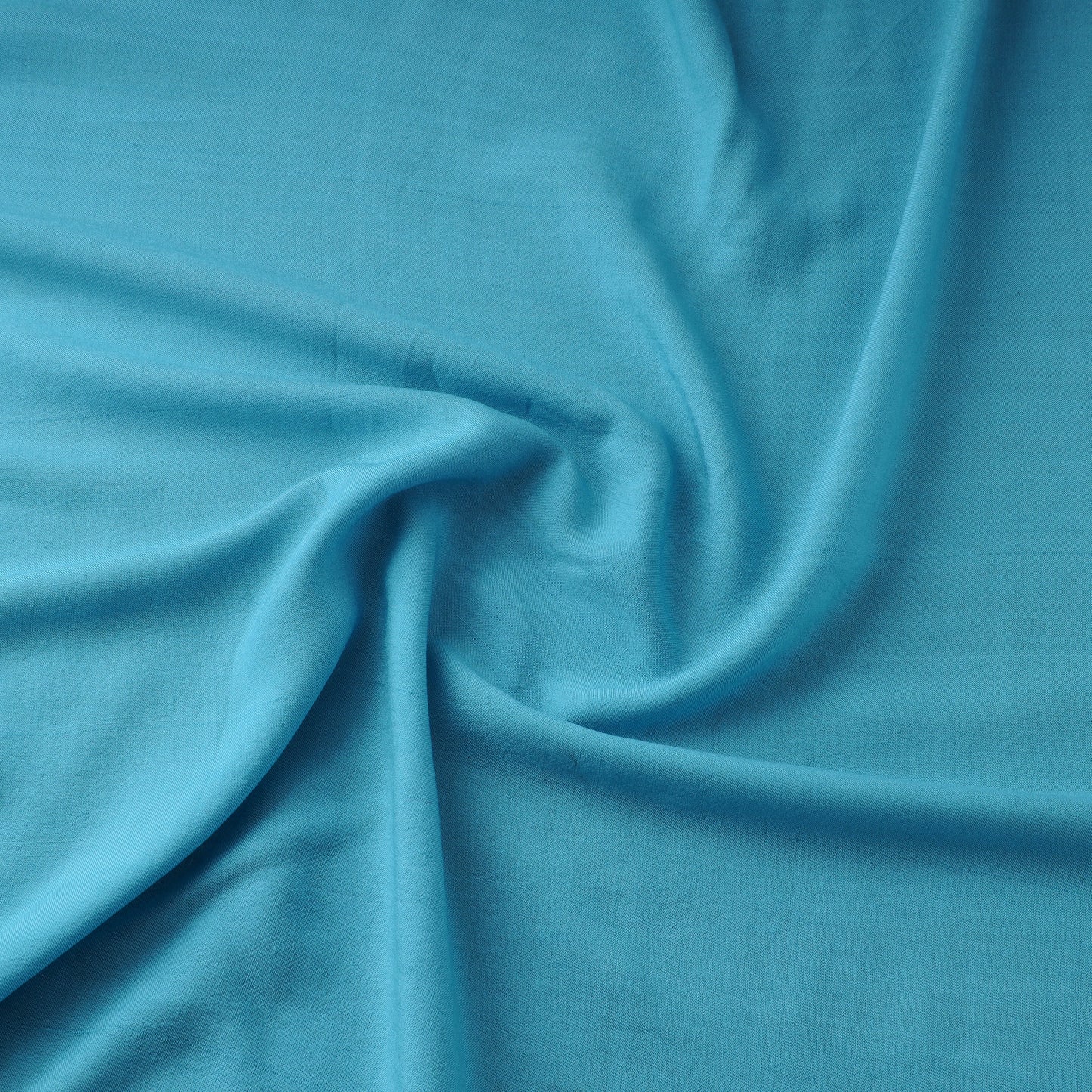 Blue - bamboo silk natural dyed pure handloom plain fabric