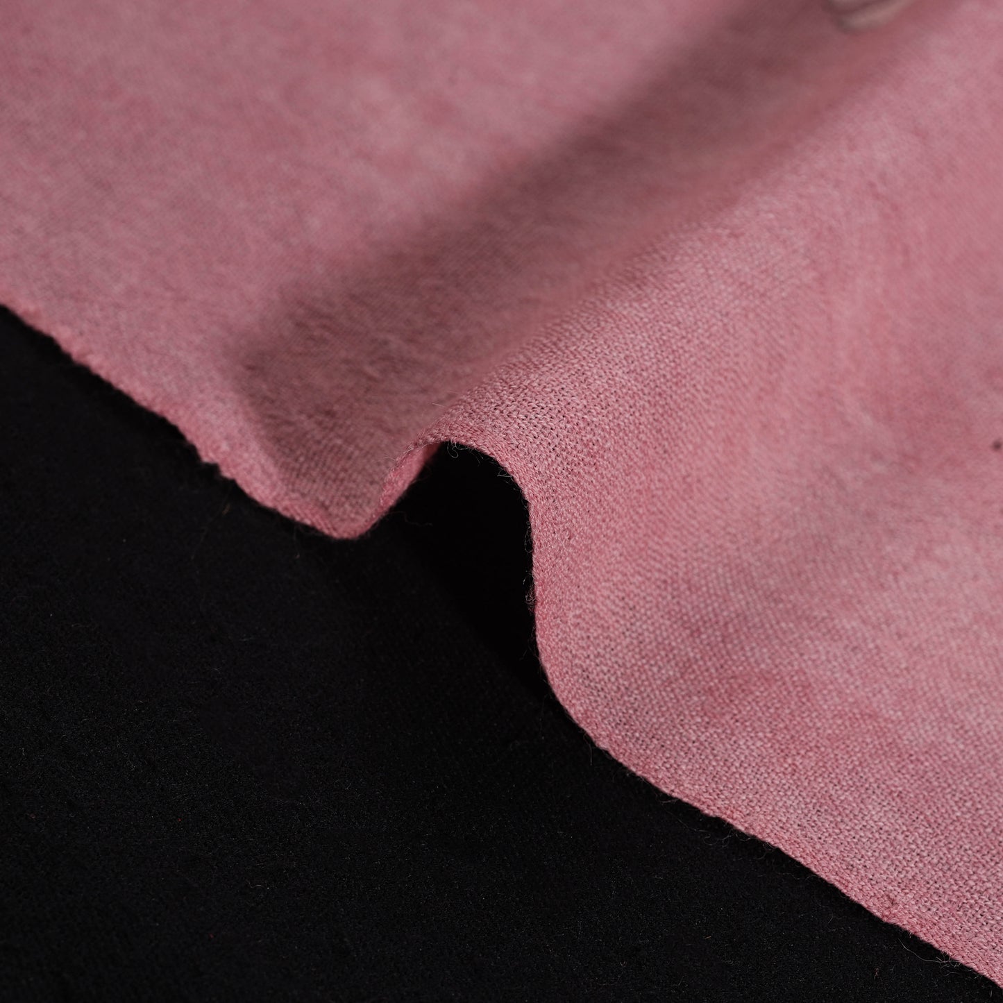 Pink - Pure Handwoven Merino Wool Fabric in Akola Block Prints 19