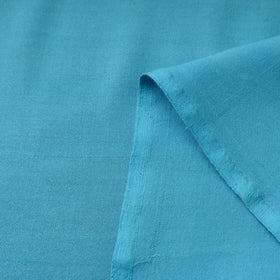 Blue - bamboo silk natural dyed pure handloom plain fabric