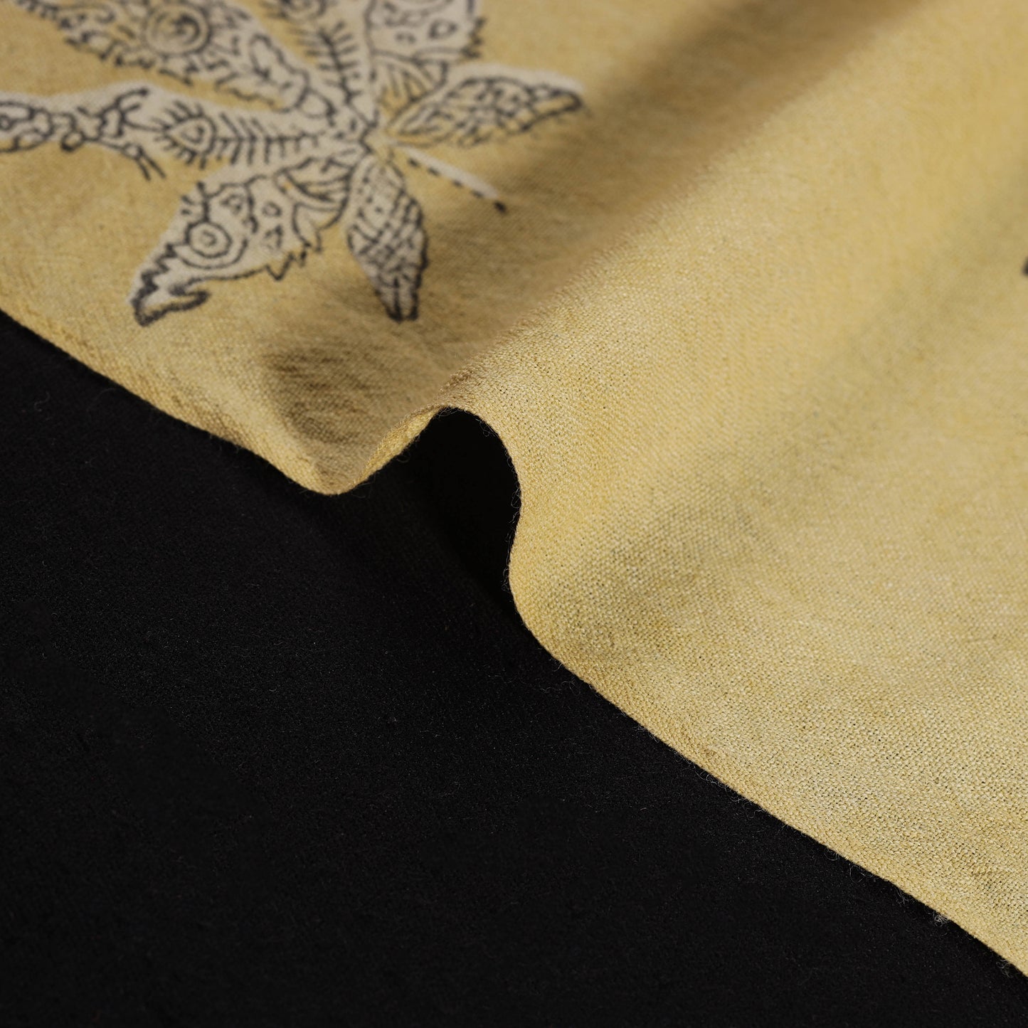 Pure Handwoven Merino Wool Fabric in Akola Block Prints 18