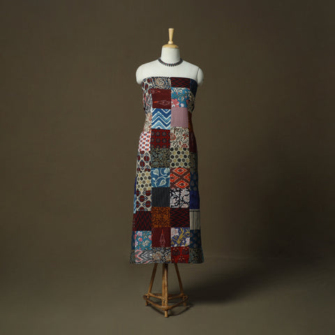 Tukdi Patchwork Cotton Unstitched Kurta Material (2.6M) 02