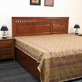 Buy Pedana Kalamkari Block Printed Cotton Double Bed Cover (111 x 91 in) 01 Online at iTokri.com