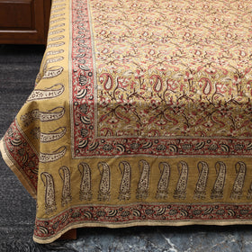 Buy Pedana Kalamkari Block Printed Cotton Double Bed Cover (111 x 91 in) 01 Online at iTokri.com