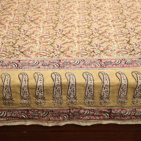 Buy Pedana Kalamkari Block Printed Cotton Double Bed Cover (111 x 91 in) 01 Online at iTokri.com