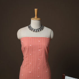 Jacquard Woven Pure Cotton 3pc Unstitched Dress Material Suit Set 34