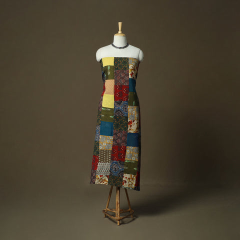 Tukdi Patchwork Cotton Unstitched Kurta Material (2.5M) 03