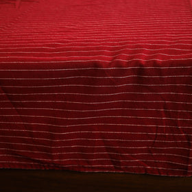 Maroon - jacquard patchwork cotton double bed cover