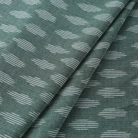 Green Cotton Pochampally Ikat Fabric