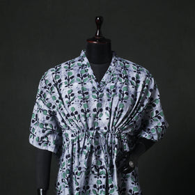 Hand Block Batik Print Cotton Kaftan (Short) 35