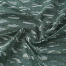 Green Cotton Pochampally Ikat Fabric