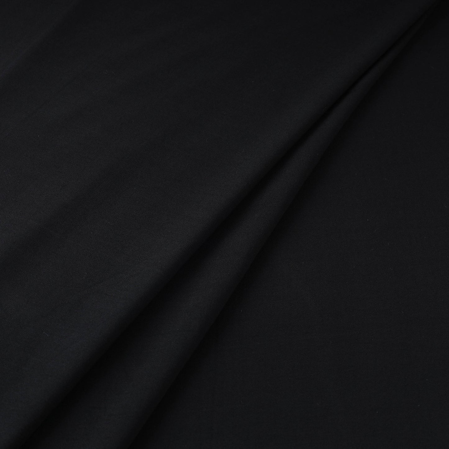 Black - bamboo silk natural dyed pure handloom plain fabric
