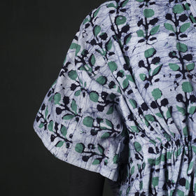 Hand Block Batik Print Cotton Kaftan (Short) 35