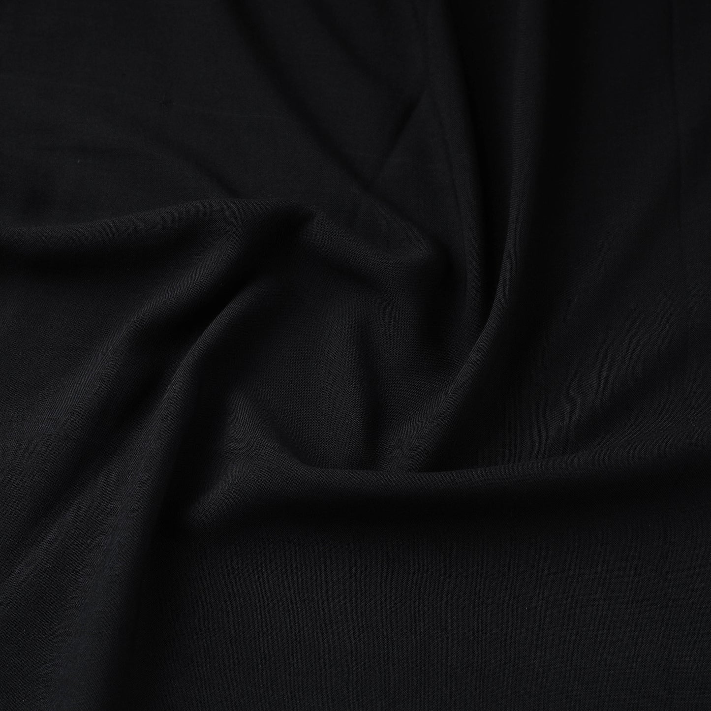 Black - bamboo silk natural dyed pure handloom plain fabric