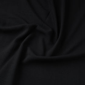Black - bamboo silk natural dyed pure handloom plain fabric