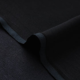 Black - bamboo silk natural dyed pure handloom plain fabric