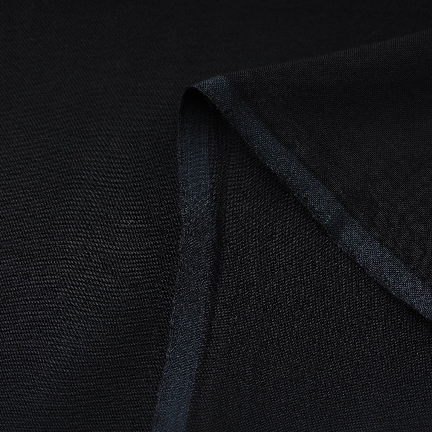 Black - bamboo silk natural dyed pure handloom plain fabric