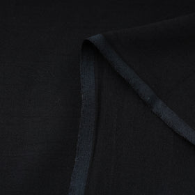 Black - bamboo silk natural dyed pure handloom plain fabric