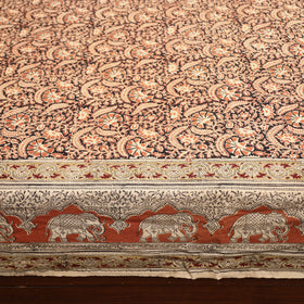 Buy Pedana Kalamkari Block Printed Cotton Double Bed Cover (111 x 91 in) 04 Online at iTokri.com
