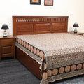 Block Print Cotton Double Pedana Kalamkari Bed Sheet