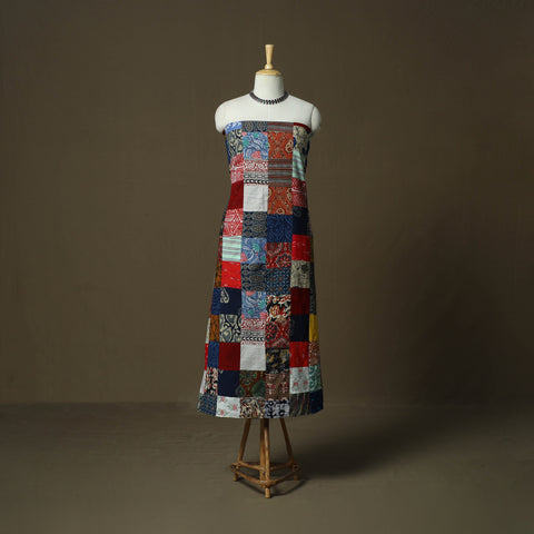 Tukdi Patchwork Cotton Unstitched Kurta Material (2.55M) 11