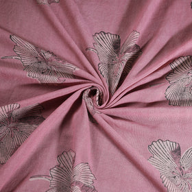 Pink - Pure Handwoven Merino Wool Fabric in Akola Block Prints 10