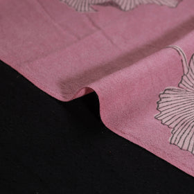 Pink - Pure Handwoven Merino Wool Fabric in Akola Block Prints 10