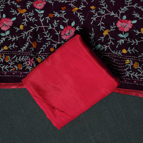 Hand Embroidered Georgette 3pc Unstitched Dress Material Suit Set 43
