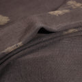 Grey - Pure Handwoven Merino Wool Fabric in Akola Block Prints 09