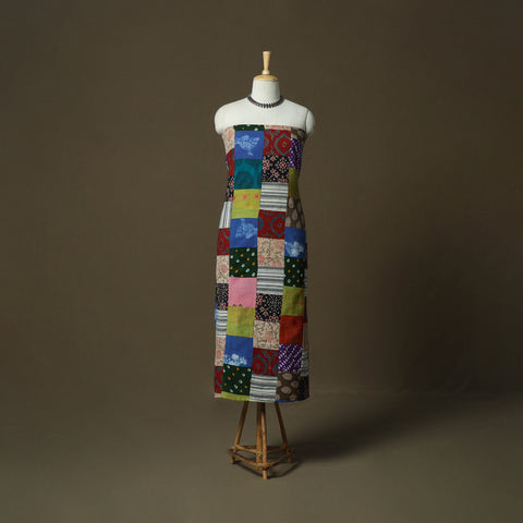 Tukdi Patchwork Cotton Unstitched Kurta Material (2.6M) 13