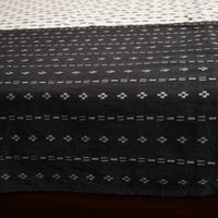 Black - Jacquard Patchwork Cotton Double Bed Cover with Pillow Covers (108 x 83 in) 14