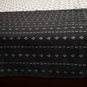 Black - jacquard patchwork cotton double bed cover
