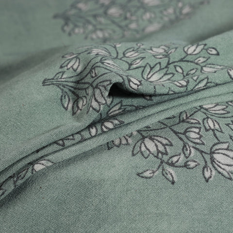 Pure Handwoven Merino Wool Fabric in Akola Block Prints 07