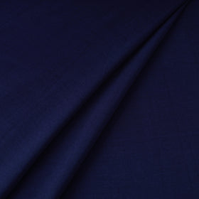 Blue - bamboo silk natural dyed pure handloom plain fabric