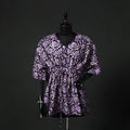 Purple - Hand Block Batik Print Cotton Kaftan (Short) 39