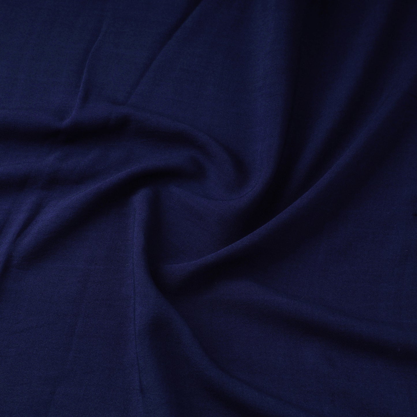 Blue - bamboo silk natural dyed pure handloom plain fabric