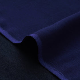 Blue - bamboo silk natural dyed pure handloom plain fabric