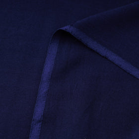 Blue - bamboo silk natural dyed pure handloom plain fabric