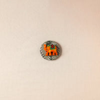 Elephant - Handmade Fabart Wooden Magnet 23